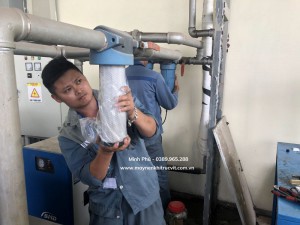 Bảo dưỡng, thay thế lõi lọc đường ống máy nén khí Kobelco Bảo dưỡng, thay thế lõi lọc đường ống máy nén khí Kobelco