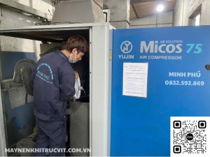 Thay dầu máy nén khí Micos 75kW Thay dầu máy nén khí Micos 75kW