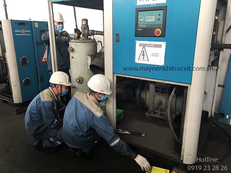 Dịch vụ bảo dưỡng - sửa chữa máy nén khí Hanshin tại Minh Phú, Service of Hanshin air compressor repair, Hanshin air compressor repair service