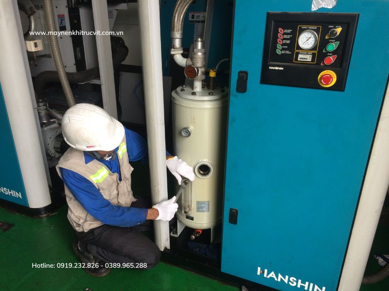 Bảo Dưỡng Hàng Năm Máy Nén Khí Hanshin, Sửa chữa máy nén khí Hanshin, Hanshin air compressor, Bao duong may nen khi Hanshin, Sua chua may nen khi Hanshin, Service of Hanshin air compressor repair,