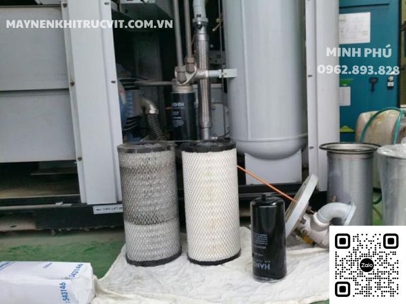 Bảo dưỡng lọc gió máy nén khí Hanshin, Lọc gió Hanshin, Máy nén khí Hanshin, Hanshin air compressor, Bao duong loc gio may nen khi Hanshin, Sửa chữa máy nén khí Hanshin,