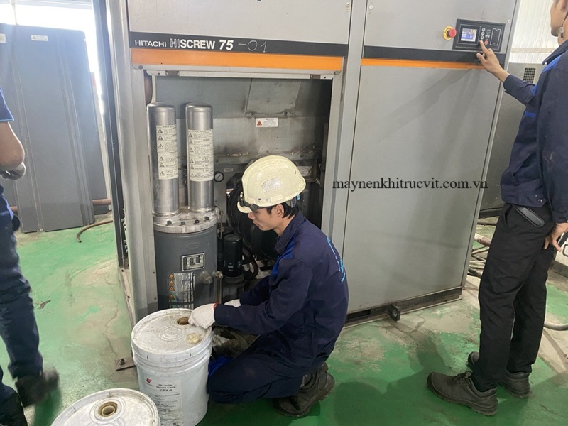 máy nén khí, máy nén khí hitachi 75kw, hitachi 75kw, hitachi, máy nén khí hitachi giá rẻ, air compressor