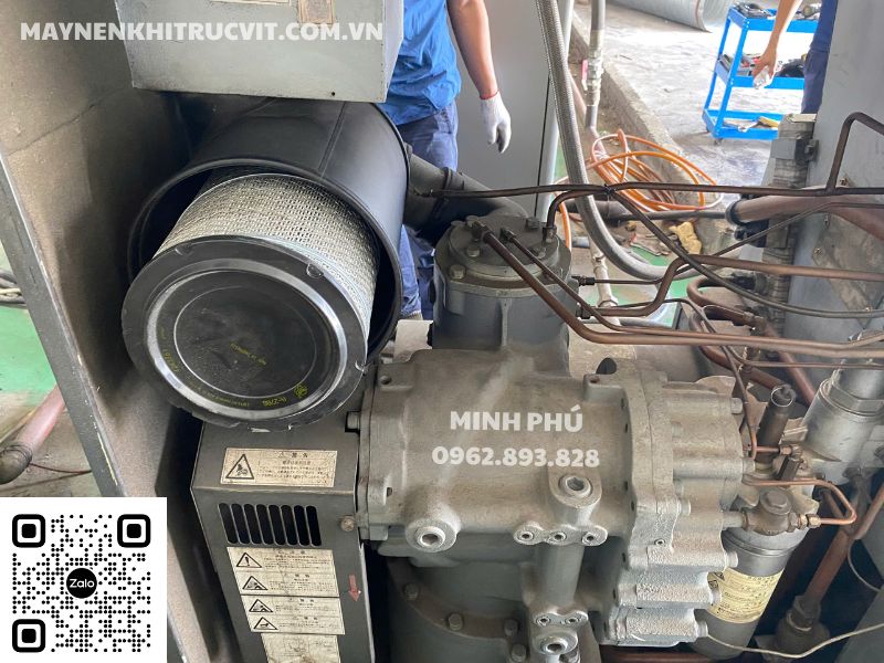 Thay lọc gió máy nén khí Hitachi, Bảo dưỡng máy nén khí Hitachi, Sửa chữa máy nén khí Hitachi, Hitachi air compressor repair service, Bao duong may nen khi Hitachi, Sua chua may nen khi Hitachi