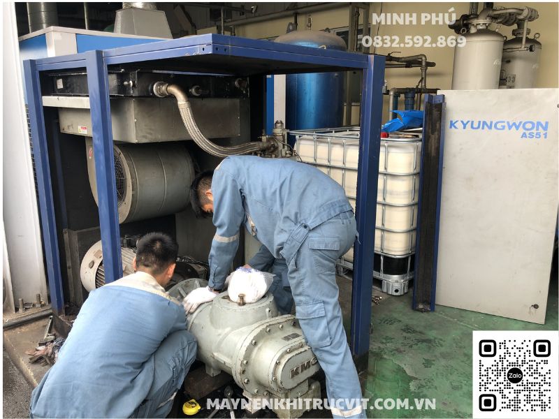 Lỗi keo dầu máy nén khí KyungWon, Bảo dưỡng máy nén khí KyungWon, Sửa chữa máy nén khí KyungWon, KyungWon air compressor repair sevice, Bao duong may nen khi KyungWon, Sua chua may nen khi KyungWon,