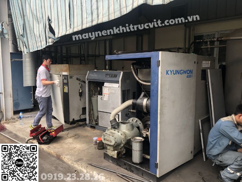 Sửa chữa máy nén khí KyungWon, Bảo dưỡng máy nén khí KyungWon, Repair KyungWon air compressor, Bao duong may nen khi KyungWon, Sua chua may nen khi KyungWon,