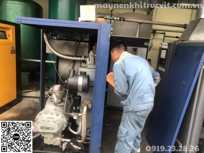 Sửa chữa máy nén khí KyungWon, Bảo dưỡng máy nén khí KyungWon, Repair KyungWon air compressor, Bao duong may nen khi KyungWon, Sua chua may nen khi KyungWon,